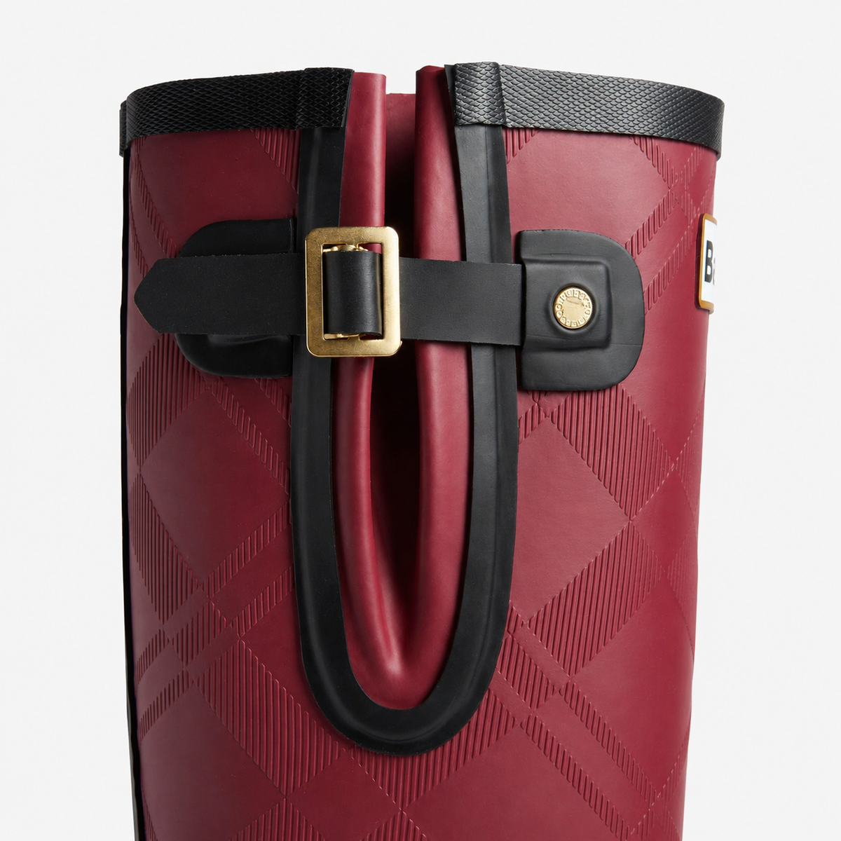 Barbour LEIGHTON TARTAN TALL Womens Wellingtons Cranberry Red