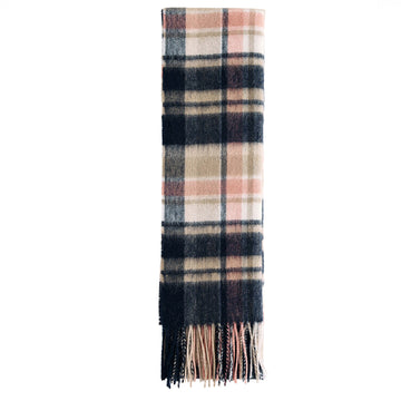 Barbour VINTAGE PLAID Scarf Womens Navy/Pink Rust
