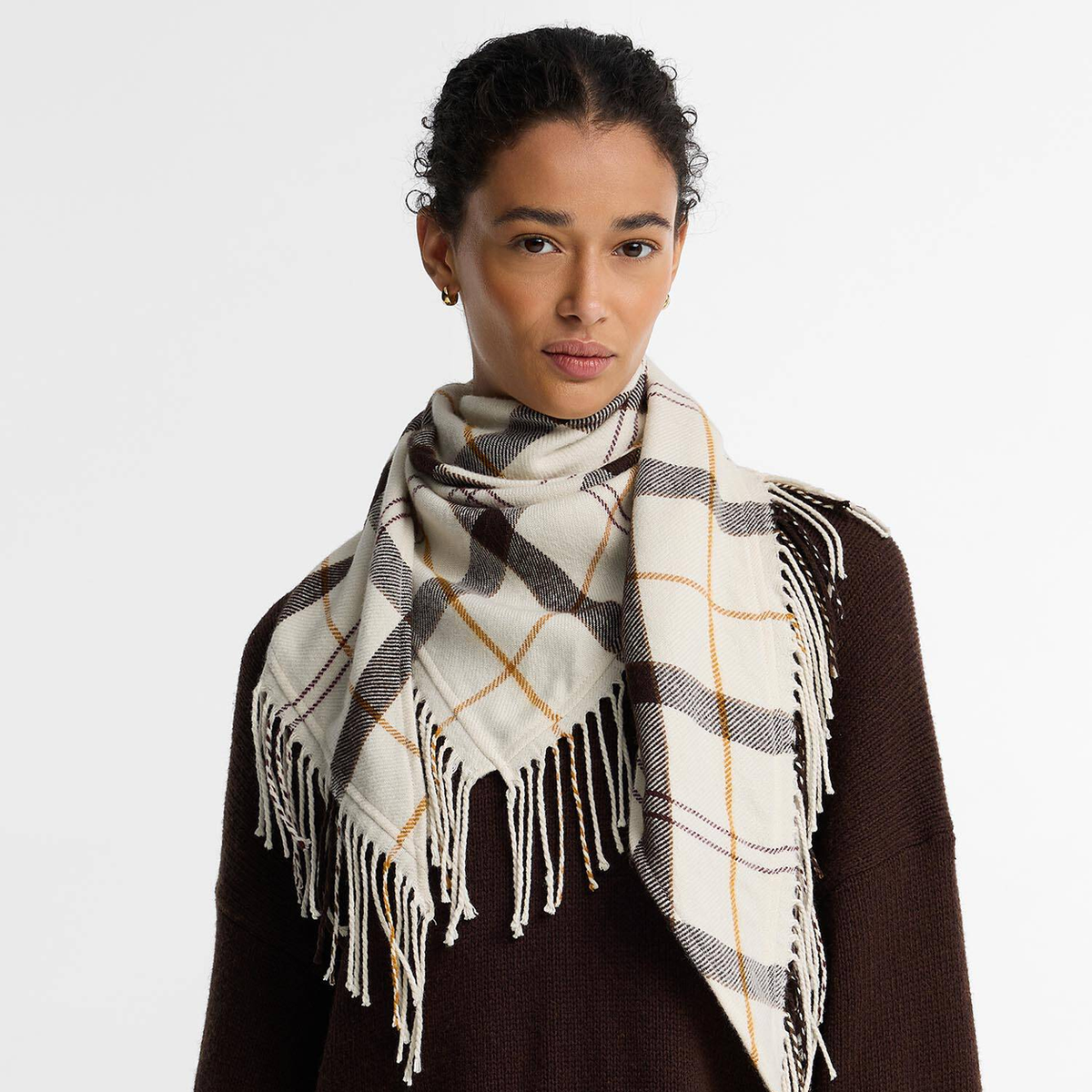 Barbour KIRKLEES TARTAN Womens Other Ecru Muted Tartan