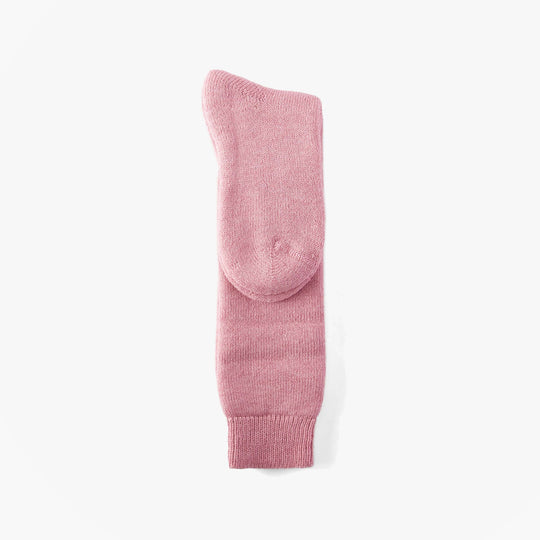 Barbour WELLINGTON KNEE Sock Womens Socks Rose Pink front view, soft Merino Wool blend sock in light pink