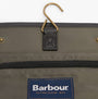 Barbour TARTAN HANGING Mens Washbag Classic/Beacon detail view showing hook and zipper