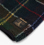 Barbour FIELD FLEECE TARTAN SNOOD Mens Classic Tartan detail view featuring classic tartan design and logo.