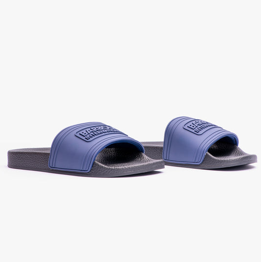 Barbour Mens Sliders Cobalt/Grey