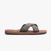 Barbour TARTAN Mens Cross-Strap Sandals Olive Tartan