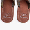 Barbour TARTAN Mens Cross-Strap Sandals Olive Tartan