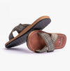Barbour TARTAN Mens Cross-Strap Sandals Olive Tartan