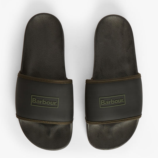 Barbour CRESSWELL Mens Sliders Black