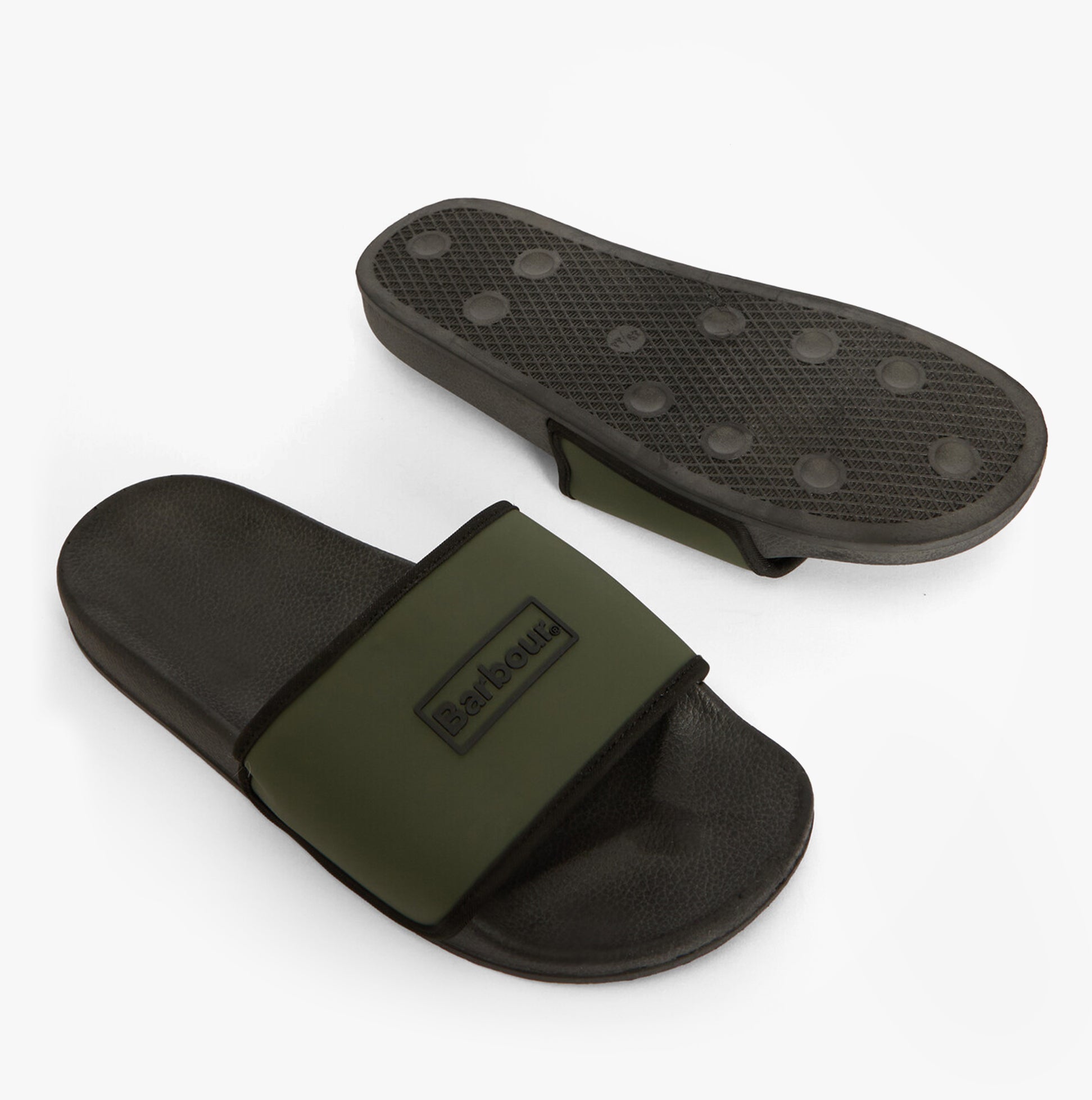 Barbour CRESSWELL Mens Sliders Uniform Green