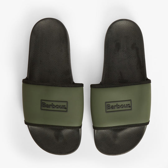 Barbour CRESSWELL Mens Sliders Uniform Green
