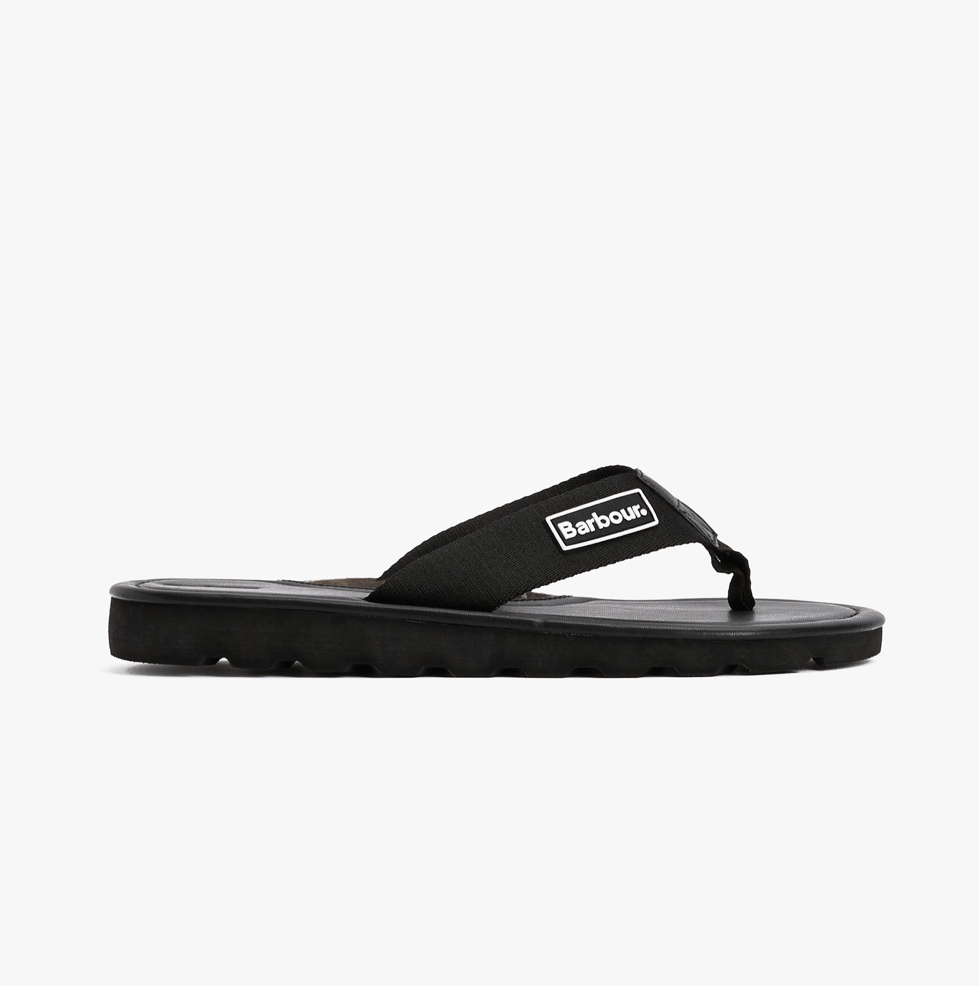 Barbour HARKER Mens Toe-Post Sandals Black