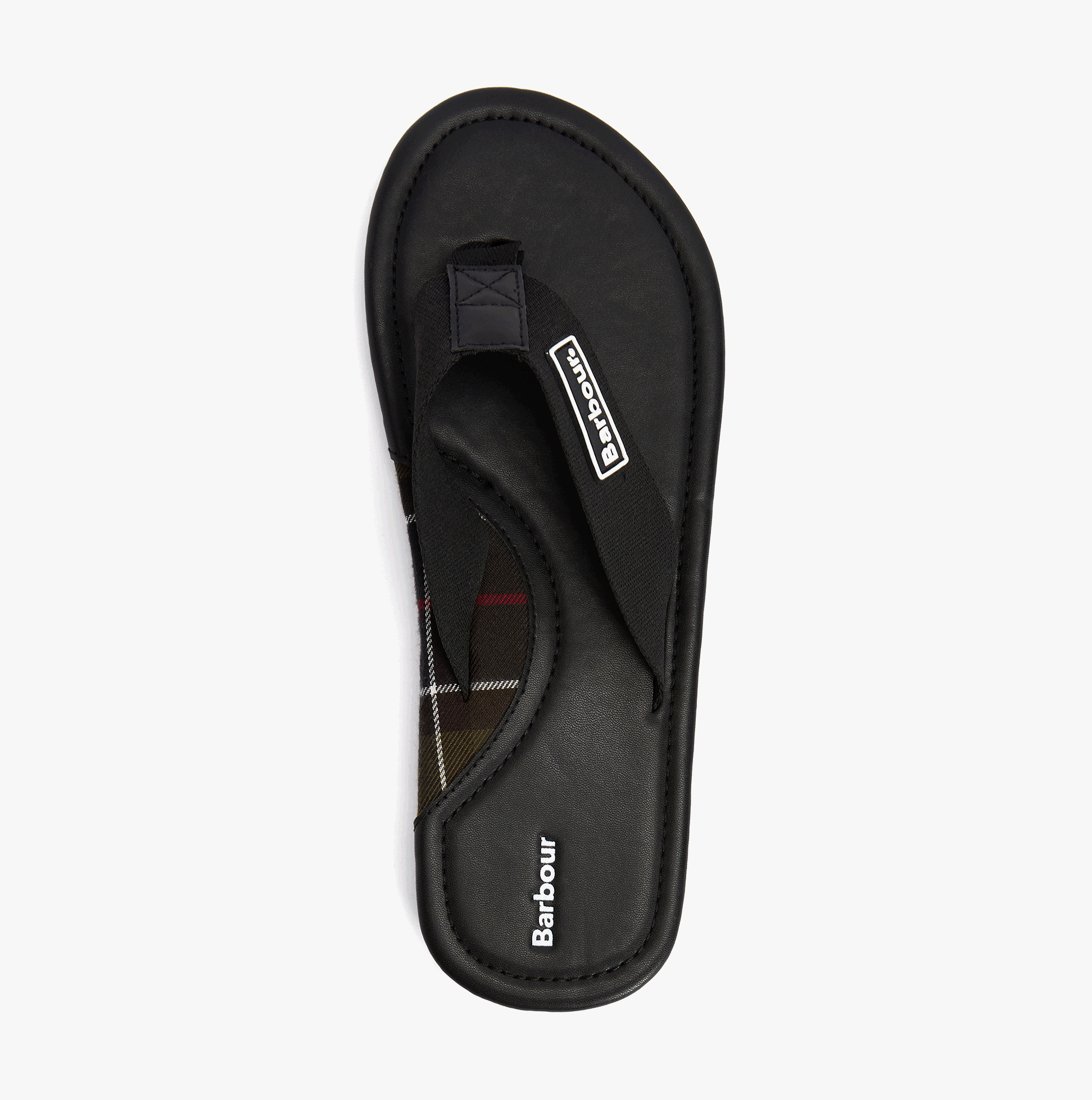 Barbour HARKER Mens Toe-Post Sandals Black