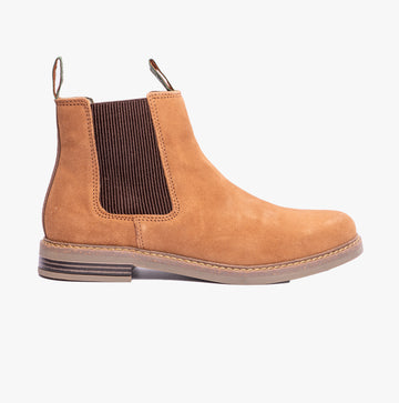 Barbour FARSLEY Mens Chelsea Boots Fawn Suede