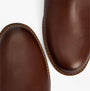Barbour FARSLEY Mens Chelsea Boots Teak top view showcasing rich brown leather and smooth texture.