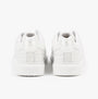 Barbour GLENDALE Mens Trainers White back view showing white leather upper and rubber sole.