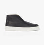 Barbour MASON Mens Chukka Boots Black side view featuring lace-up closure and flat heel.