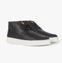 Barbour MASON Mens Chukka Boots Black side view showing lace-up design and flat heel.