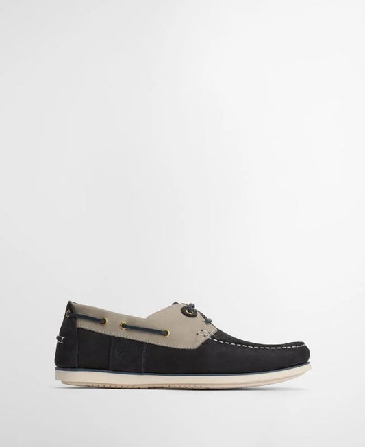 Barbour WAKE Mens Boat Shoes Navy/Putty