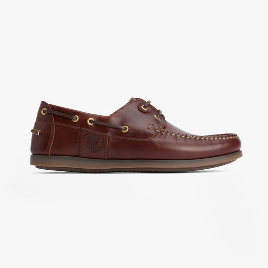 Barbour WAKE Mens Boat & Deck Shoes Mahogany