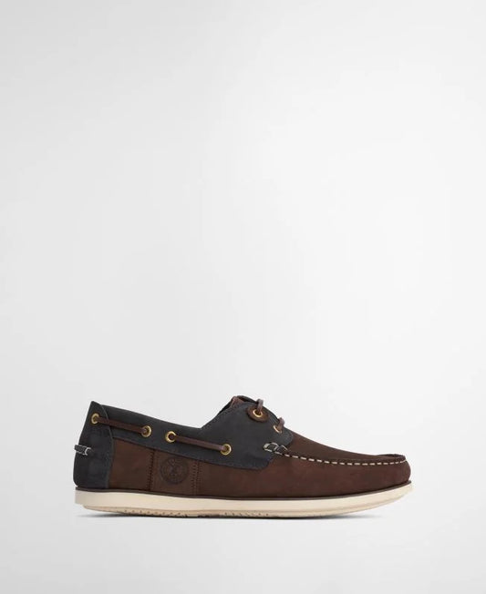 Barbour WAKE Mens Boat Shoes Brown/Navy