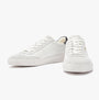 Barbour FELIX Mens Trainers Off White side and front view featuring leather upper and lace-up closure.