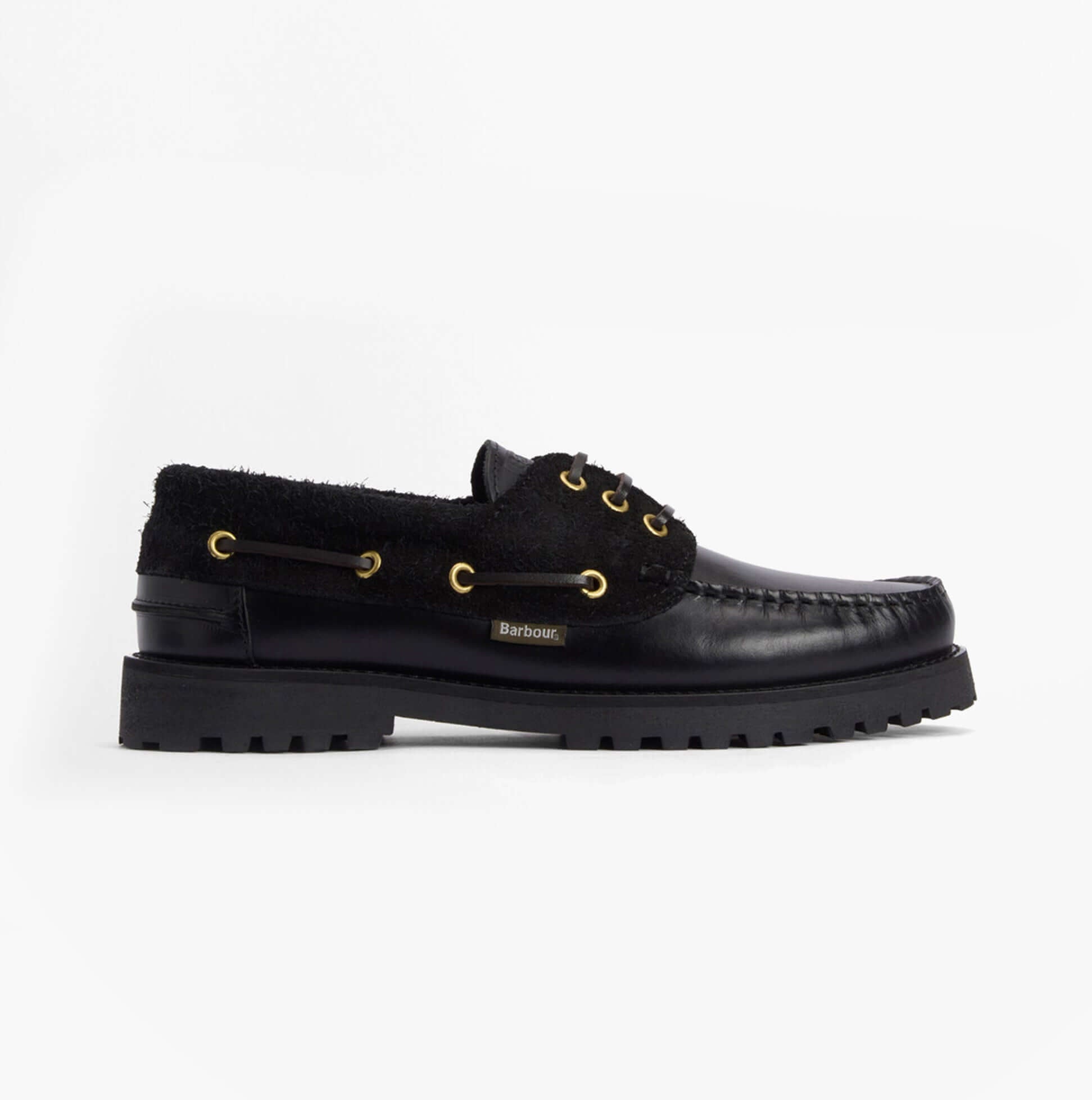 Barbour DECK Mens Boat Shoe Black