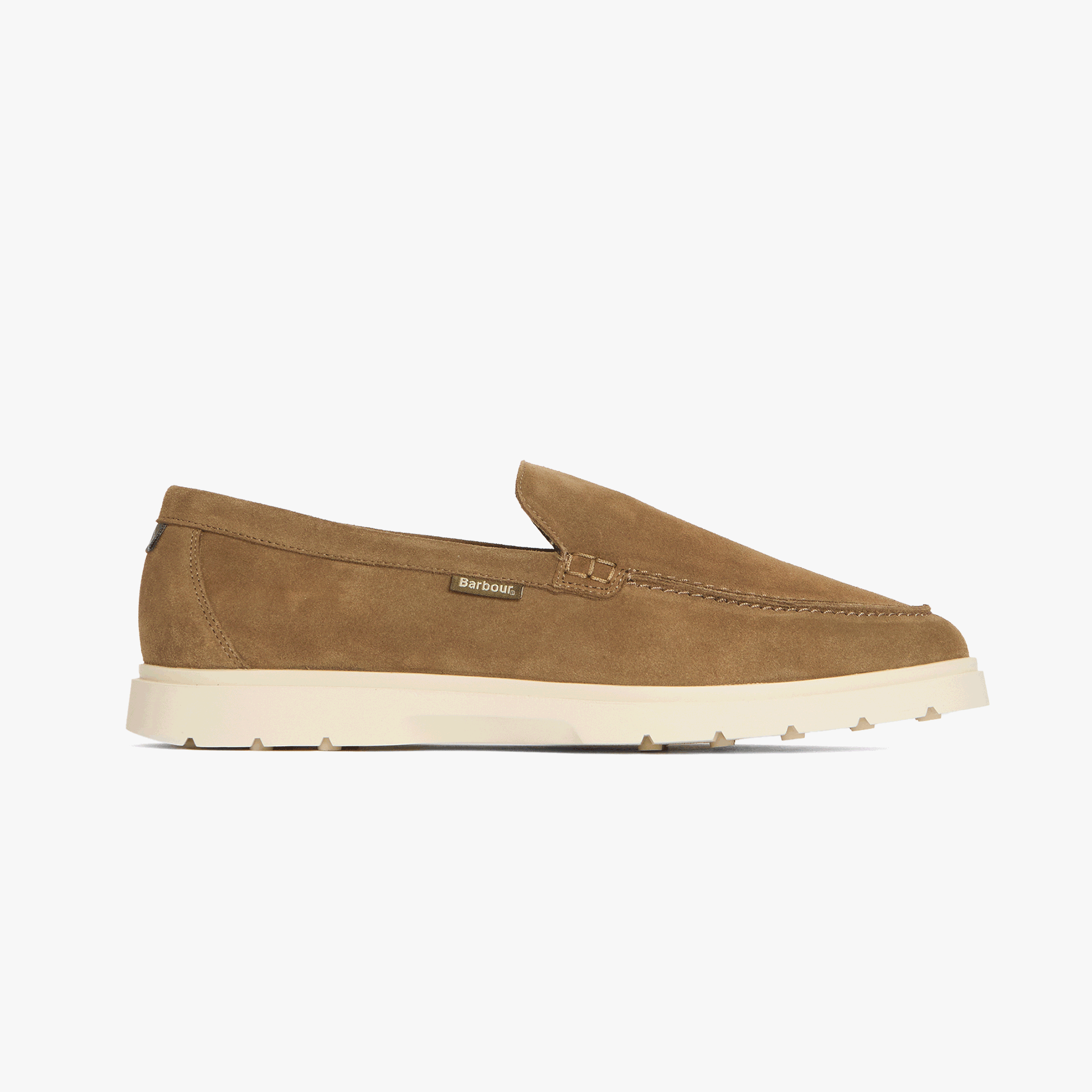 Barbour CARTY Mens Loafer Shoes Taupe Suede