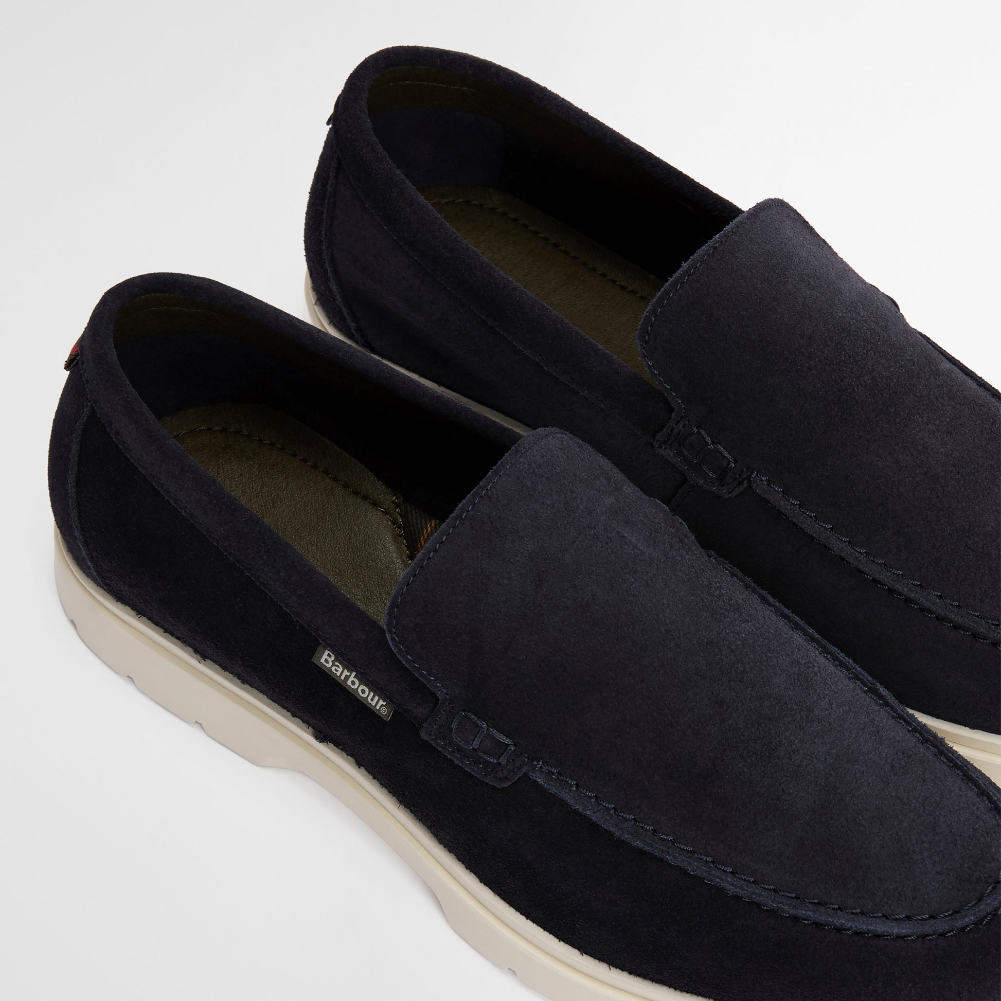 Barbour CARTY Mens Loafer Shoes Navy Suede