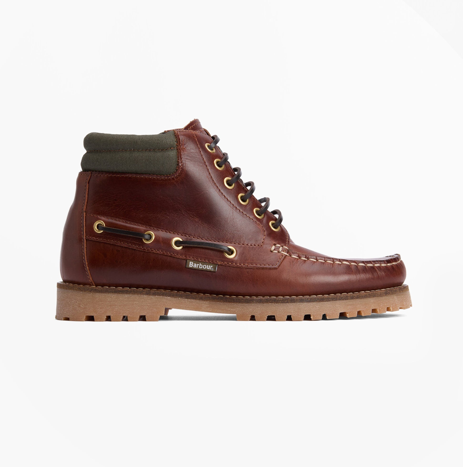 Barbour TILLER Mens Moccasin Boots Mahogany