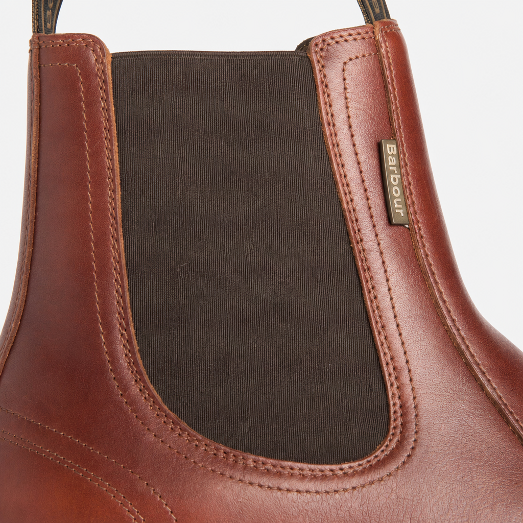Barbour HALE Mens Chelsea Boots Chestnut Brown