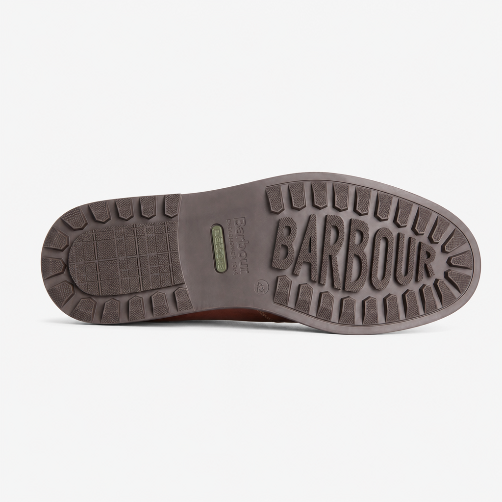 Barbour HALE Mens Chelsea Boots Chestnut Brown