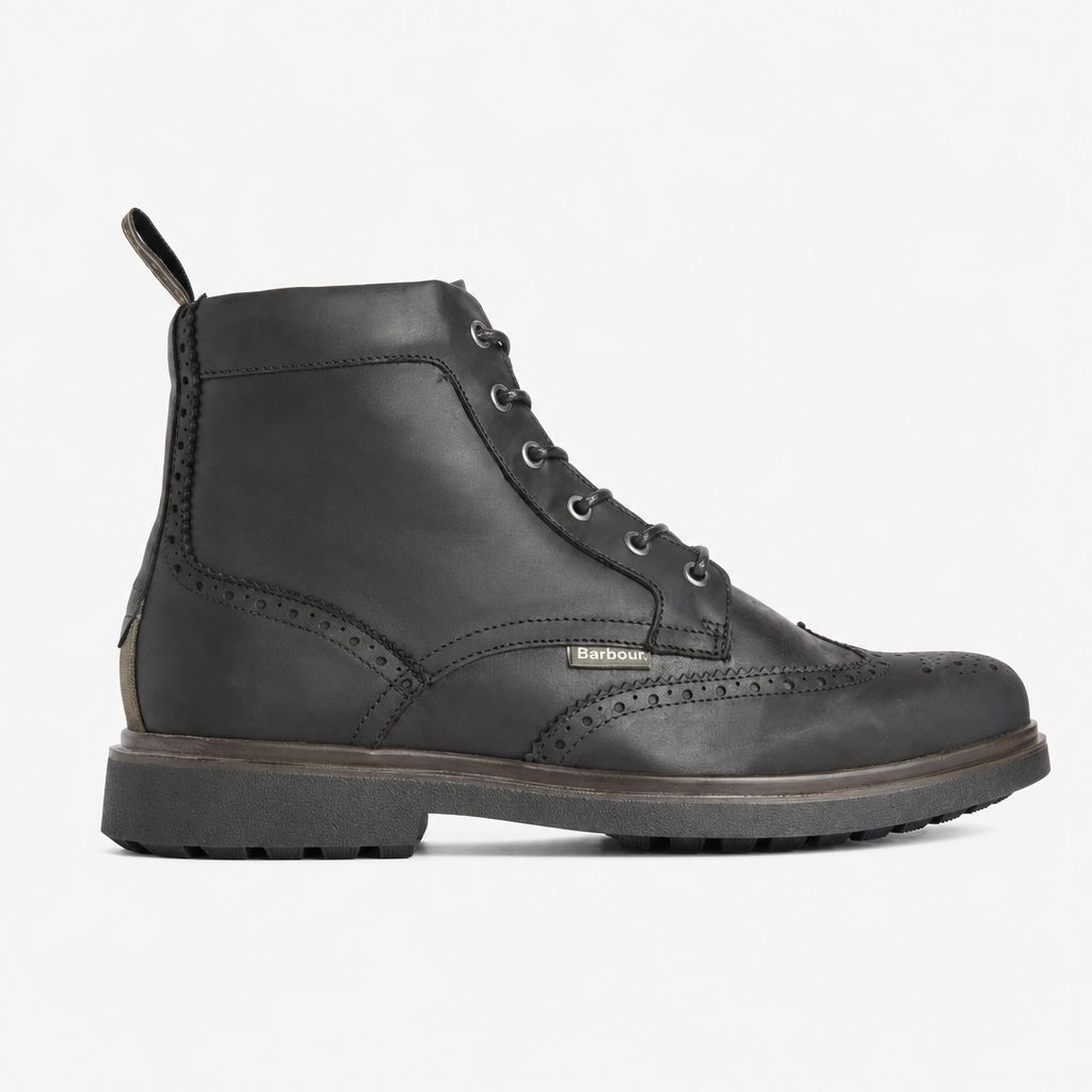 Barbour BARMOOR BROGUE Mens Ankle Boots Black