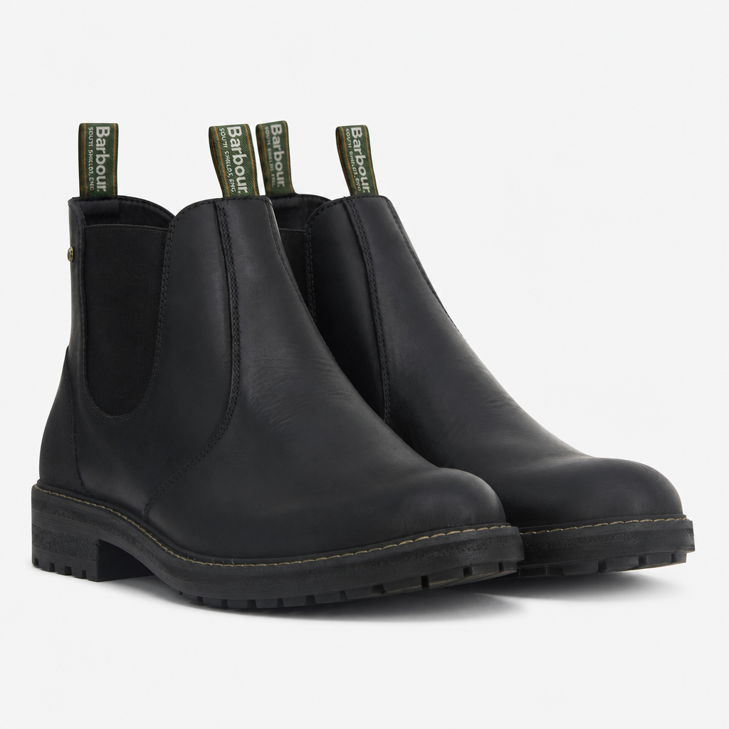 Barbour EMBLETON Mens Chelsea Boots Black