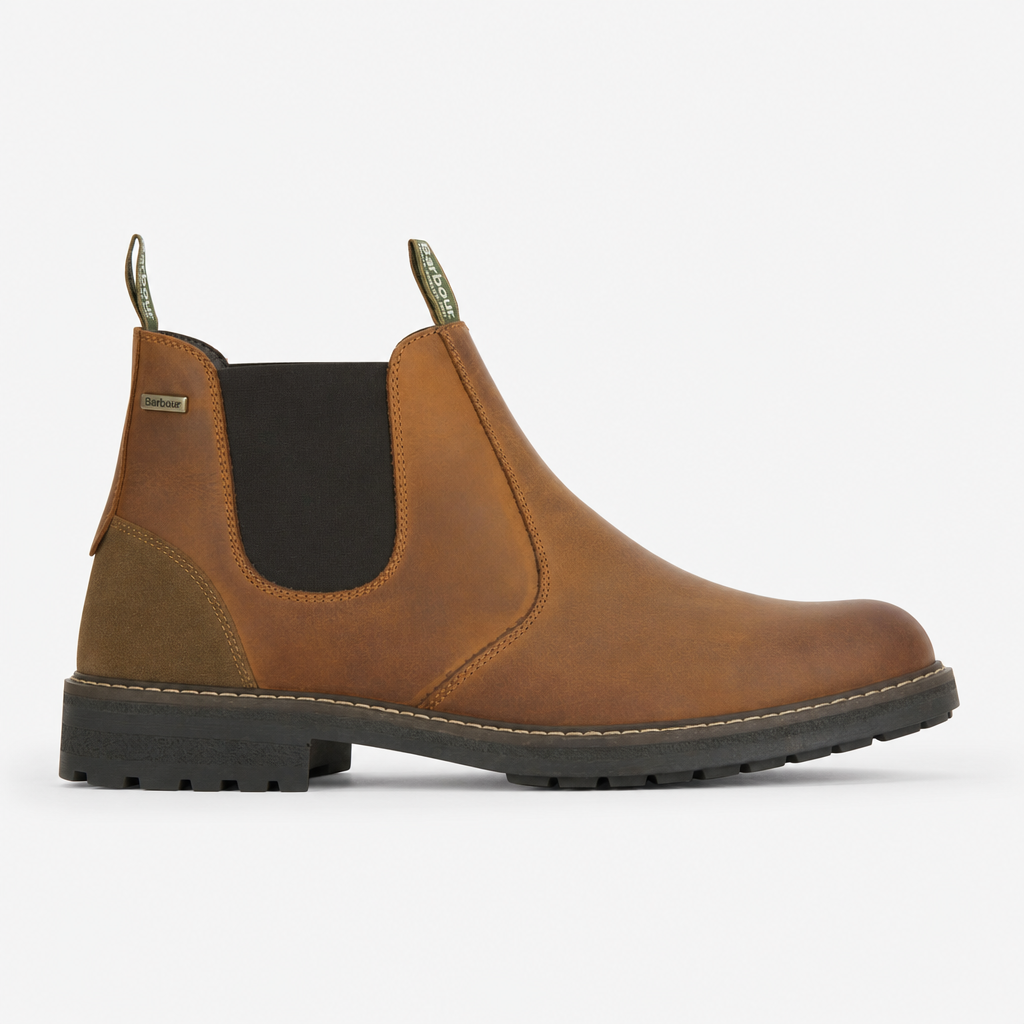 Barbour EMBLETON Mens Chelsea Boots Teak