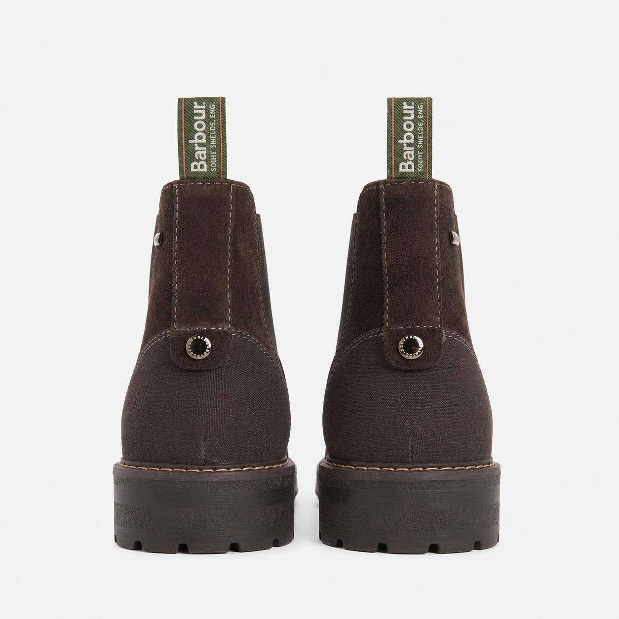 Barbour EMBLETON Mens Chelsea Boots Brown Suede