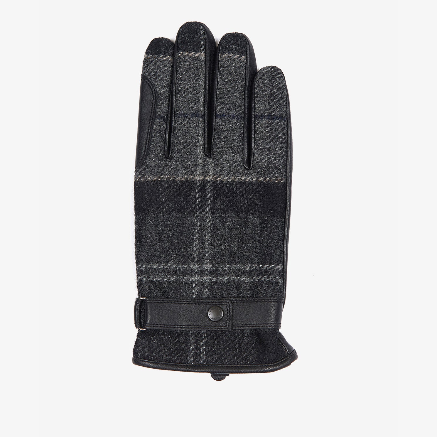 Barbour NEWBROUGH TARTAN GLOVES Mens Black/Grey