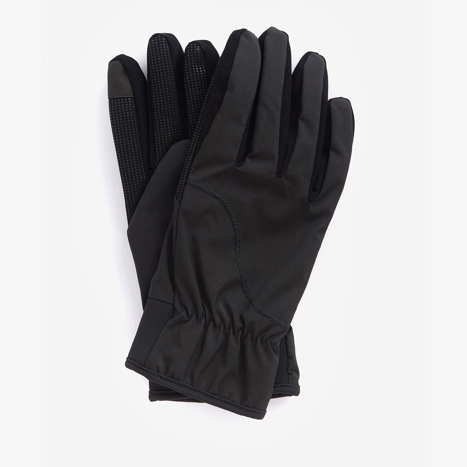 Barbour OVERDALE WATERPROOF GLOVE Mens Black - front view showing non-slip palms and breathable fabric.