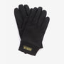 Barbour BALFOUR GLOVES Mens Black front view showing touch screen compatible design and non-slip palms