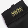 Barbour BALFOUR GLOVES Mens Black detail view showing badge logo on cuffs in focus.