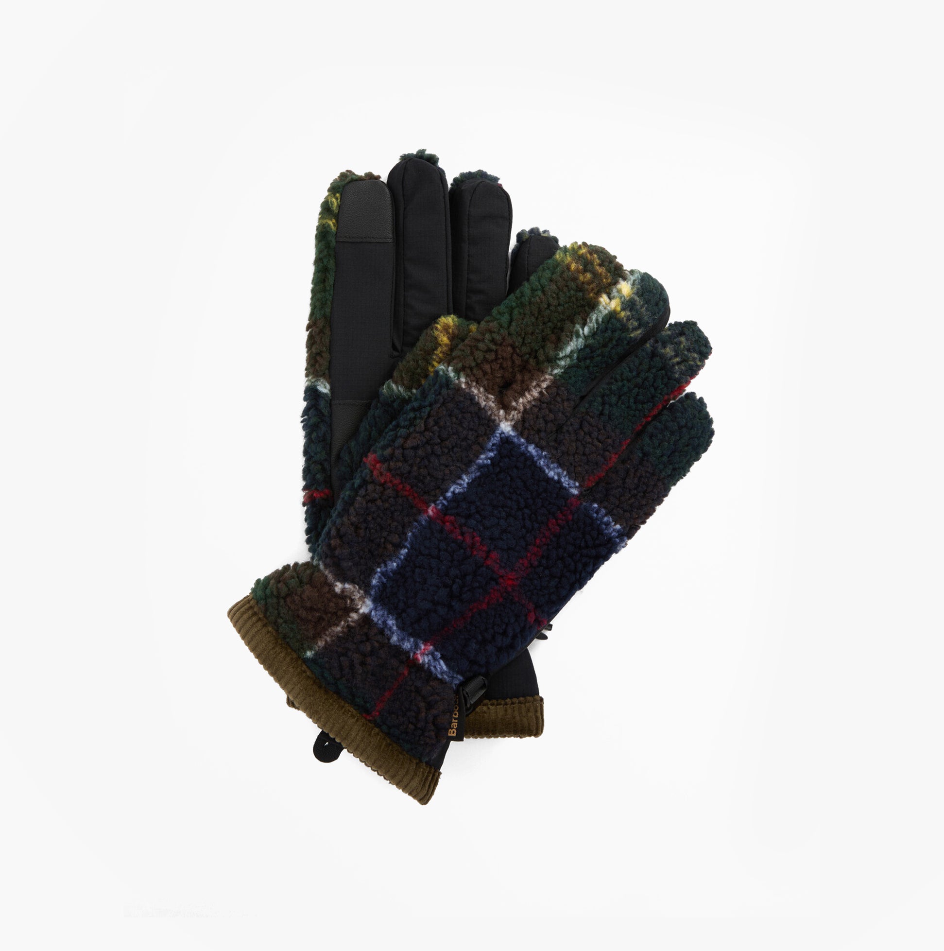 Barbour Field Tartan Mens Fleece Gloves Classic Tartan