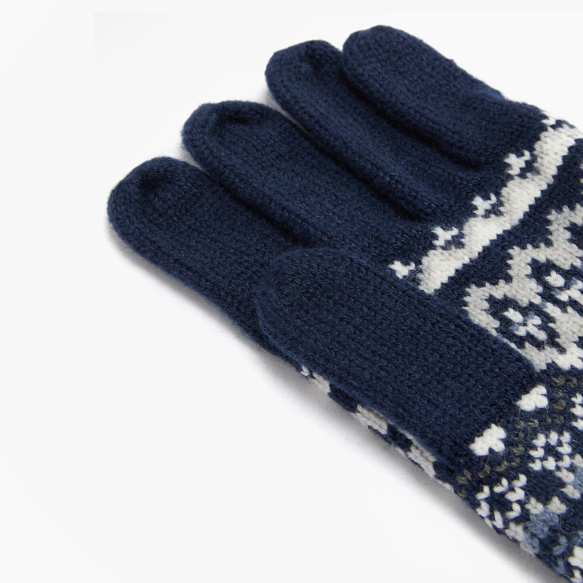 Barbour Barbour MARLOW FAIR ISLE KNITTED Mens Gloves Navy