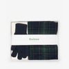Barbour TARTAN SCARF & GLOVE Gift Set Mens Green Loch Tartan