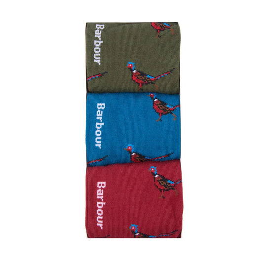 Barbour PHEASANT Mens Socks Gift Set Multi