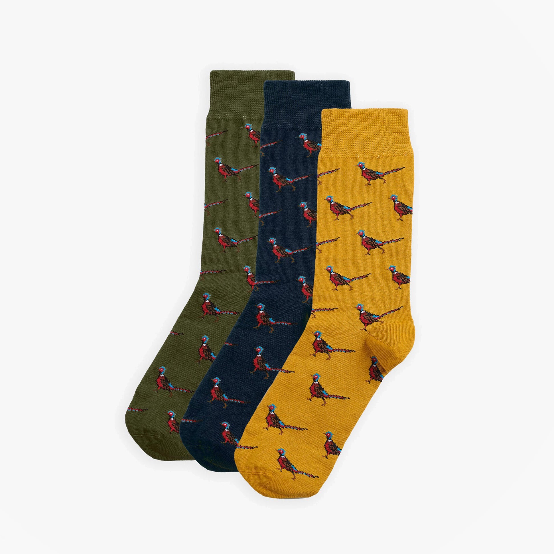 Barbour PHEASANT SOCKS Mens Gift Box Forest Mist