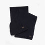 Barbour CARLTON FLECK BEANIE & SCARF Gift Set Mens Navy flat lay view featuring beanie and scarf.