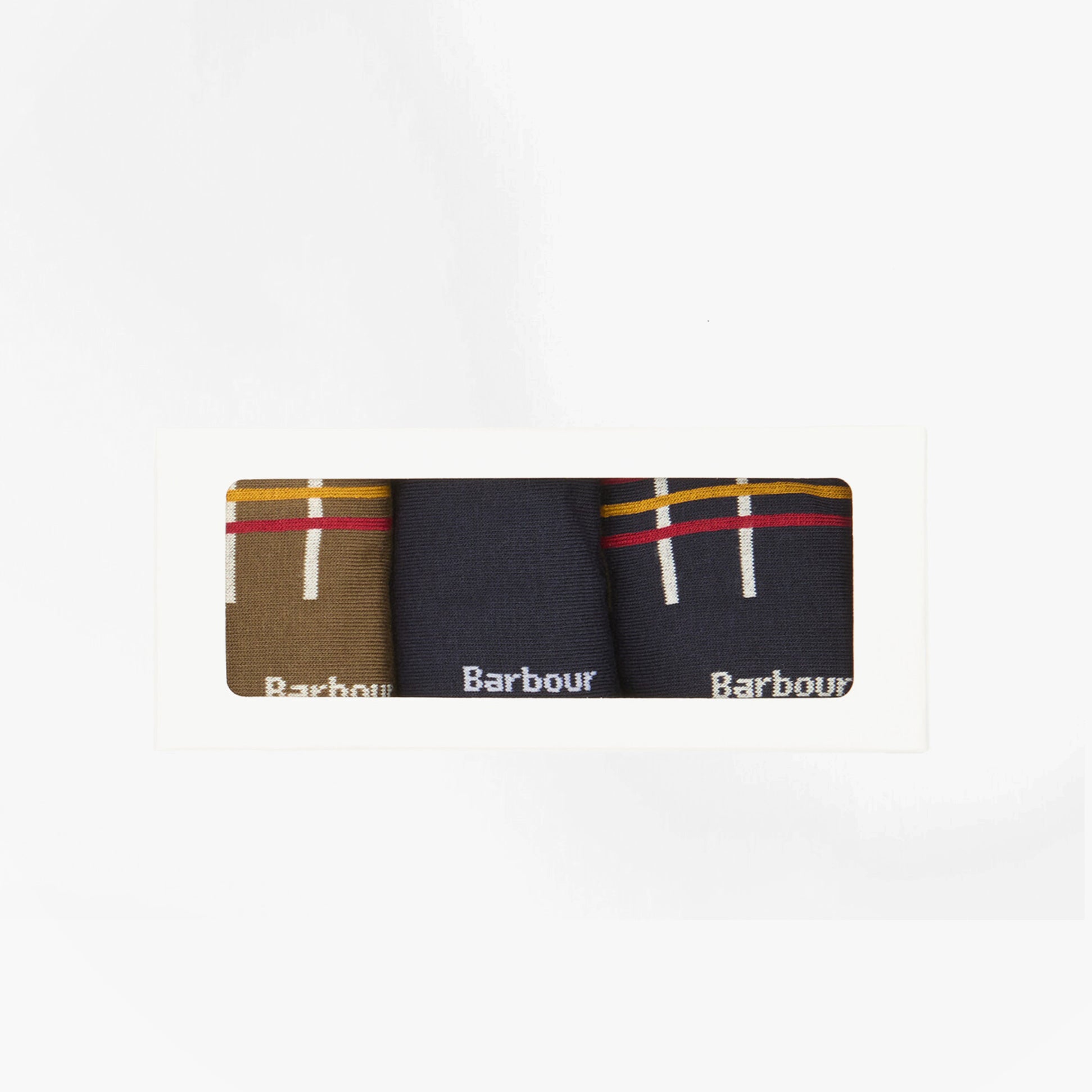Barbour TARTAN SOCKS Mens 3 Pack Gift Box Classic Tartan