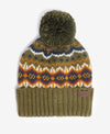 Barbour FAIRISLE BEANIE & SCARF Mens Gift Set Olive