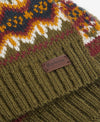 Barbour FAIRISLE BEANIE & SCARF Mens Gift Set Olive