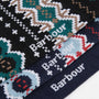 Barbour FAIR ISLE SOCK Mens Gift Box Blue Granite/Green Loch detail view of patterned socks