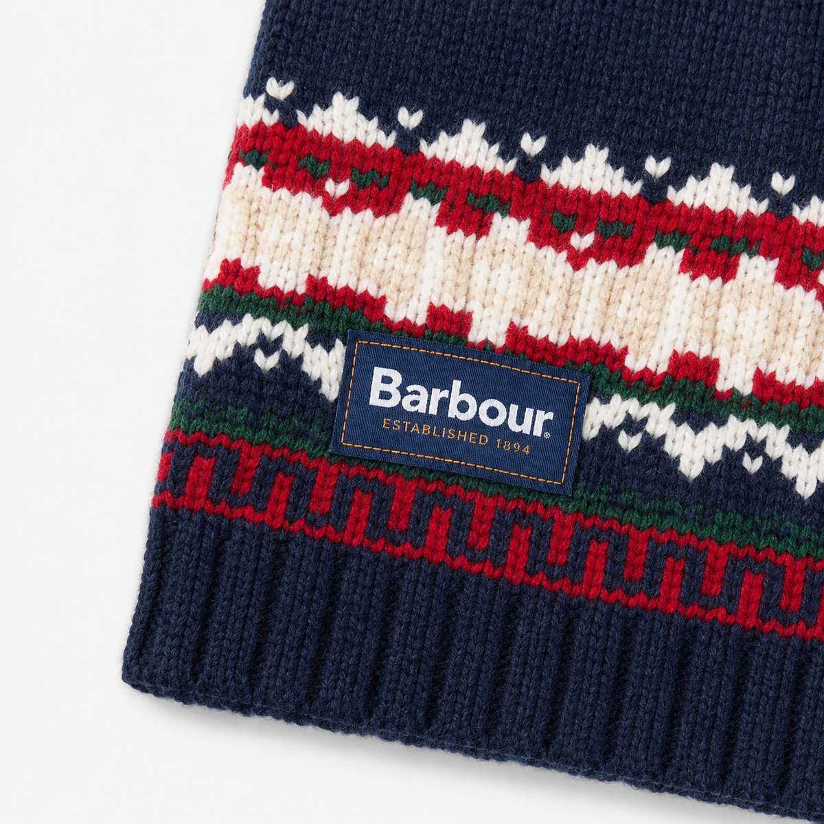 Barbour KANE KNITTED BEANIE & SCARF GIFT SET Mens Beanie Evergreen