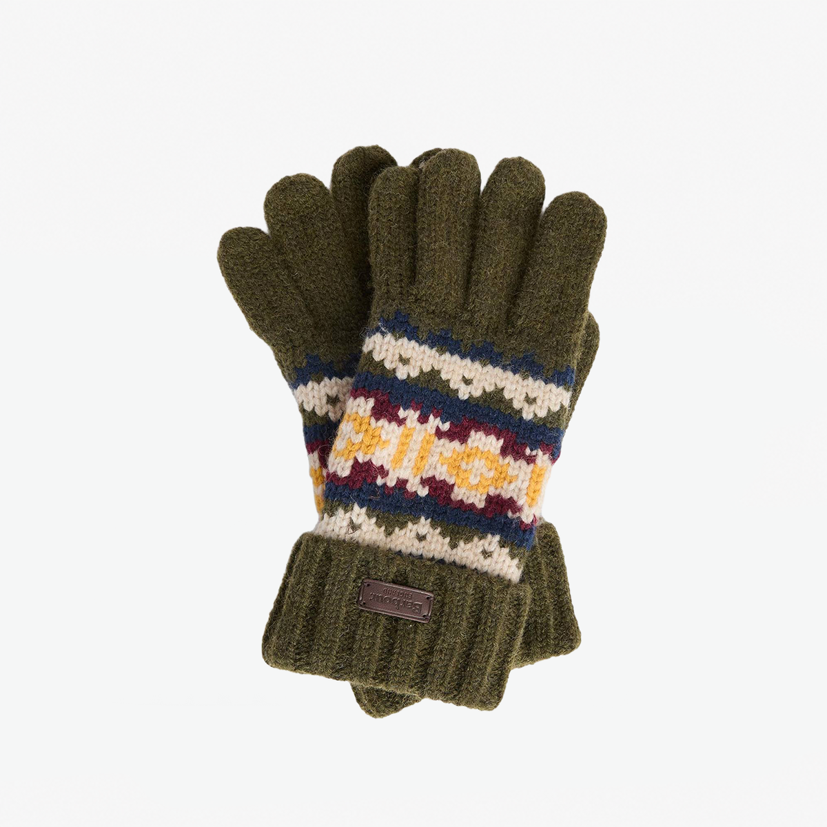 Barbour KANE KNITTED BEANIE & GLOVES GIFT SET Mens Beanie Dark Olive